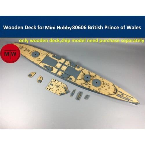 1/350 Scale Wooden Deck for Mini Hobby 80606 Battleship Prince of Wales Model Kit