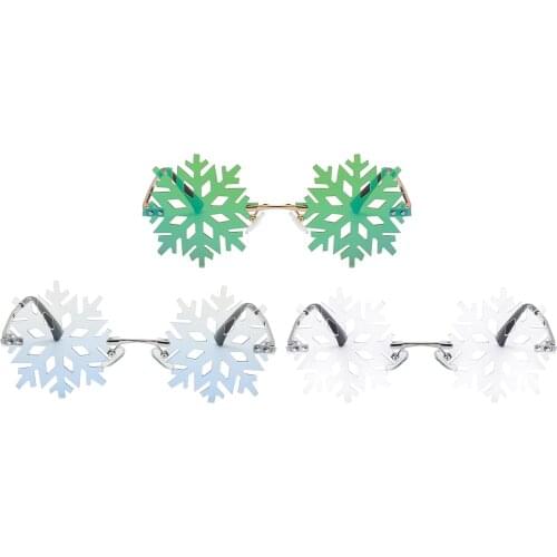 Fashion Snowflake Sunglasses Women Men Eyewear Luxury Sun Glasses for Christmas Parties, Costume Ball