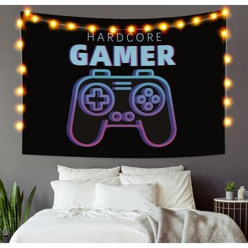 Game Black Background Wall Hanging Funny Tapestry Living Room Bedroom Photography Decoration Tapestry