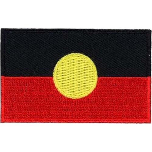 Custom Aboriginal Patches Made by Twill with Flat Broder and Iron On Backing free shipping by Post