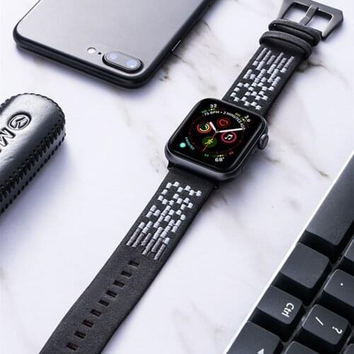 New Style Band For Apple Watch 38mm 40mm 42mm 44mm Real Leather Bracelet Belt For Apple iWatch Series 2 3 4 5 Strap Watchband