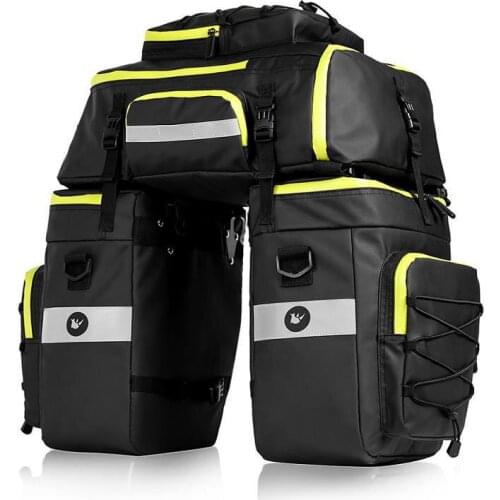 Bike Rear Seat Trunk Bag 3 in 1 Multifunction Bicycle Pannier Waterproof Double Side Cycling Luggage Pannier