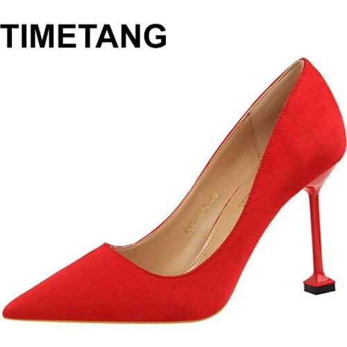 Замшевые туфли-лодочки TIMETANG China At AliExpress