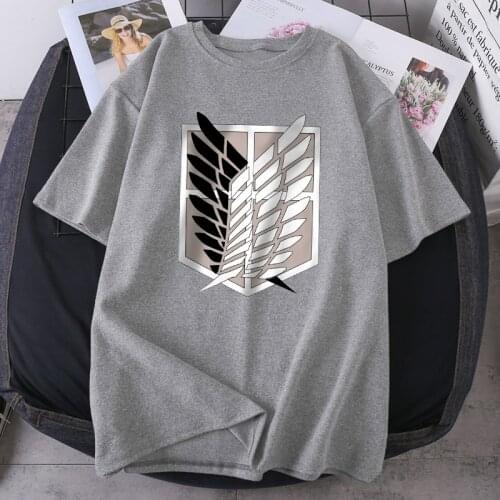 Tops Attack On Titan Camiseta Woman Fashion T-shirts Women Short Sleeve O-Neck 2021 Retro Tshirt Black Vintage Bodybuilding Tees