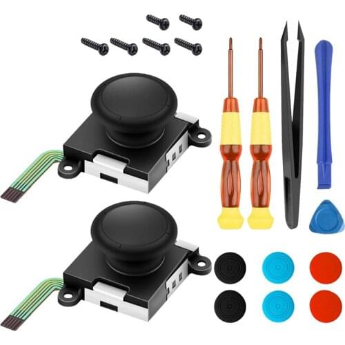 Two Pack Analog 3D Joy Con Joystick Replacement for Nintendo Switch, Left Joycon Right Switch Joy Con Controller Full Ns Repair