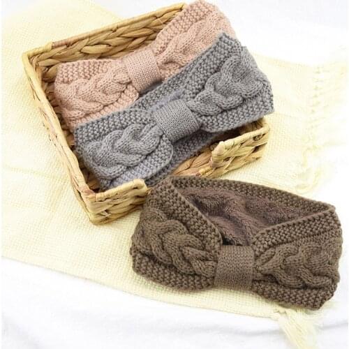 Winter Ear Warmer Headband Women Fashion Elastic Fleece Knitted Headband Head Wrap Hairband Girls Elegant Hair Bands Accessories