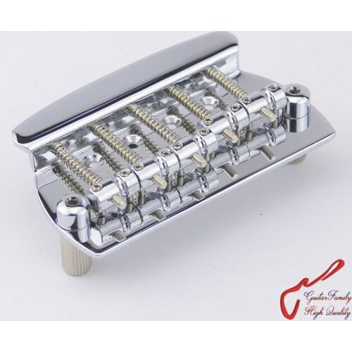 1 Set GuitarFamily Five 5 Strings Electric Bass Bridge For Musicman Bass Chrome ( #1247 ) MADE IN KOREA
