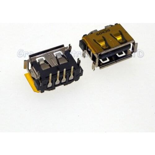 10pcs 2.0 USB Port USB Jack Connector AF 90 degree short type 1cm