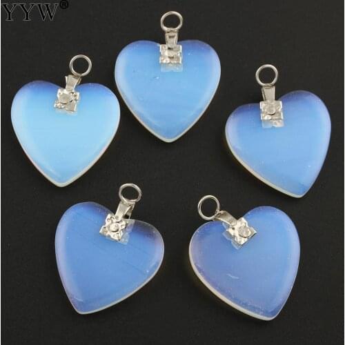 19x21x3.50mm fashion jewelry Natural Love Heart Necklaces Pendants Lover Sea Opal Pendant for DIY women Necklace Charm Jewelry