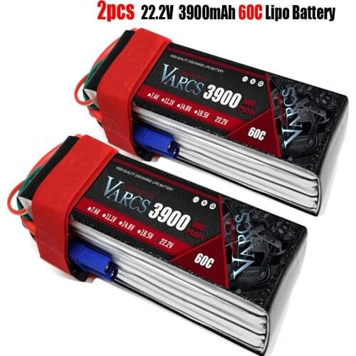 2PCS VARCS Lipo Batteries 2S 7.4V 11.1V 14.8V 22.2V 3900mAh 60C/120C for RC Car Off-Road Buggy Truck Boats salash Drone Parts