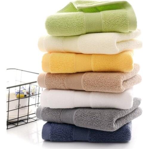 35x75cm Super Thick Cotton Hand Towel Solid Color Hotel Terry Cotton Bathroom Towel Plus Thick Gift Face Towel 7 Colors
