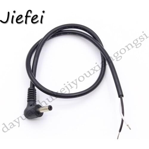 4Pcs 3.5*1.3mm 3.5mmX1.3mm 3.5X1.3 18AWG Right angle 90 degrees DC Power Plug with Cable Black Charging Connector 30cm