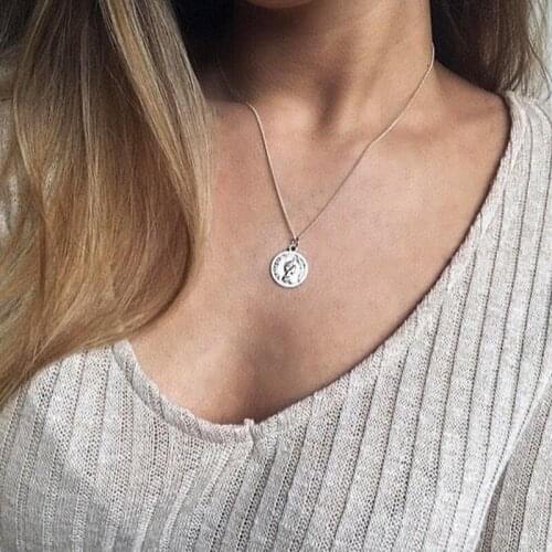 One Piece Coin Choker Necklace Women Aesthetic Coin Pendant Chain Necklace Womens Jewelry Accessories Collares Kpop