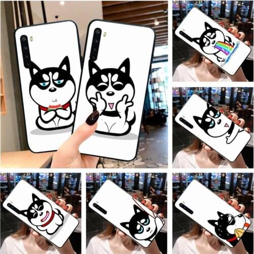 Funny Cartoon Siberian Husky Phone Case for Xiaomi Mi Note 10 Lite Mi 9T Pro xiaomi 10 10 CC9 Pro