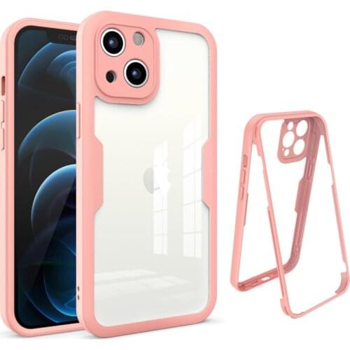 360 Full Cover Phone Case For iPhone 11 12 13 Pro Max Mini XS Max XR X 7 8 Plus Soft Front Protector Back Shockproof Cover Capa