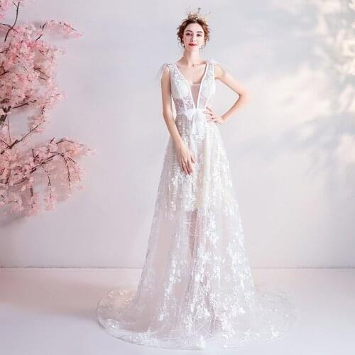 Doubleround Beach Wedding Dresses