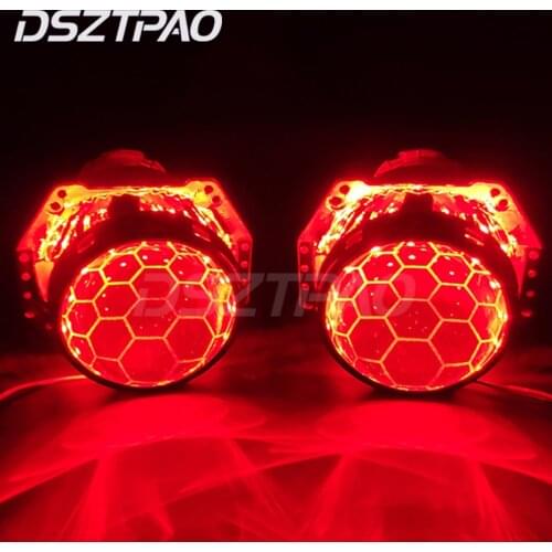 Projector Headlight For Hella 3R G5 5 Honeycomb Lenses D1 D2 D3 D4 HID Bi-xenon 3.0 Etching Lens Tuning Accessories Soccer Style