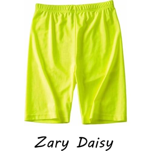 European and American fluorescent cycling shorts bright color solid color high waist yoga running sports pants ins tide new summ