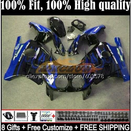 Injection For HONDA CBR250RR CBR 250 250RR 90 91 92 93 94 41CL.266 MC22 CBR250 R RR 1995 1996 1997 1998 1999 Fairing Blue Flames