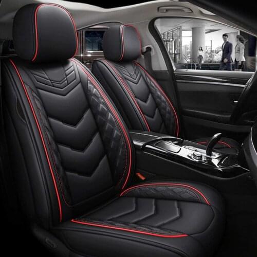 PU Leather Universal Car Seat Cover Waterproof Breathable Automobiles Seat Protector for Most Cars High-end Luxury Car Interiors