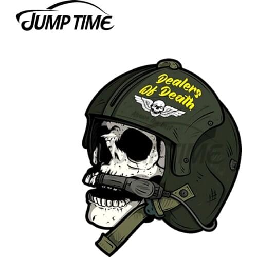 JumpTime 13 x 9.8cm Dealers of Death Grim Reaper Helicopter Pilot US ARMY Aviation Vinyl Funny Car Stickers Decal Car Styling
