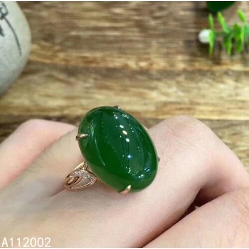 KJJEAXCMY fine jewelry natural Jasper 925 sterling silver new women gemstone ring support test fashion