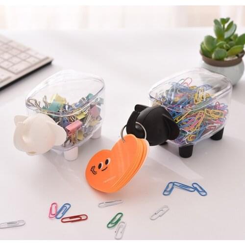 Creative Elephant Shaped Toothpick Holders Case Desktop Decorative Cotton Swab Storage Box Paper Clip Plastic Container Stand