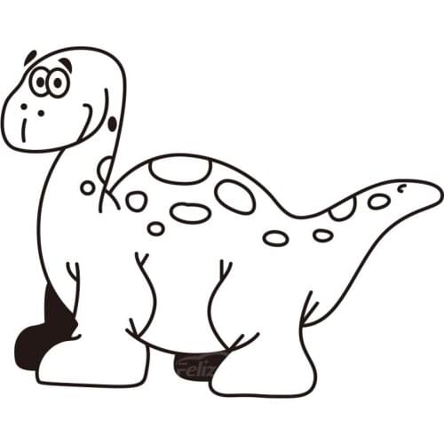 Cute Apatosaurus Dinosaur Car Decal Window Body Car Decor Stickers Top Quality Removable ZP0545