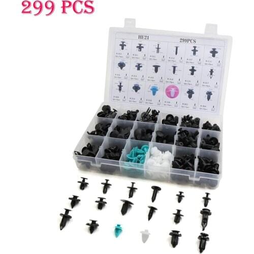299pcs Car Body Push Retainer Pin Rivet Panel Moulding Clip Trim Assortments Kit
