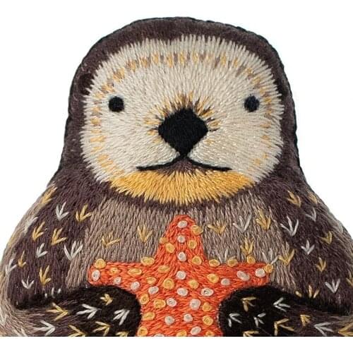 2020 New Arrival Embroidery Plushie Otter Cross Stitch Tattoo with 14CT Aida Counted Canvas & Free Shipping for Home Decoration