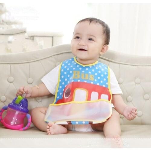 Wholesale Baby Bibs EVA Waterproof Lunch Bibs Boys Girls Infants Cartoon Pattern Bibs Burp Cloths For Children Self Feeding Care