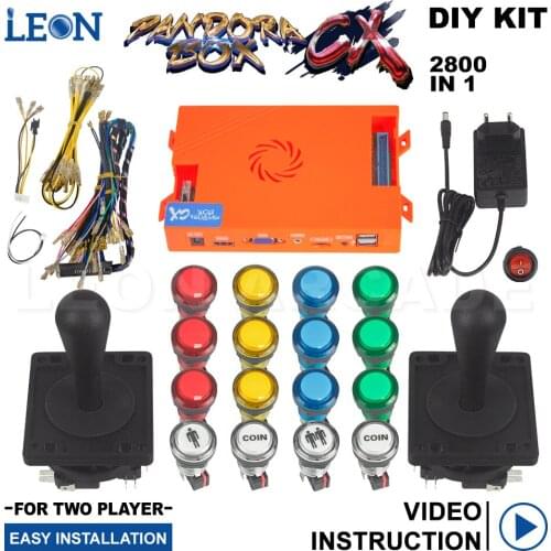 Pandora Box 3d Arcade Kit Joystick Arcade American Style Pandora Box Cx Led Cable Arcade Button Illuminated Save Game Progress