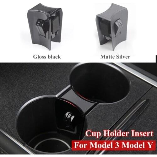 Cup Holder Insert, for Tesla Model 3 Y 2021 Center Console Cup Holder Limiter Water Cup Slot Slip Limit Clip