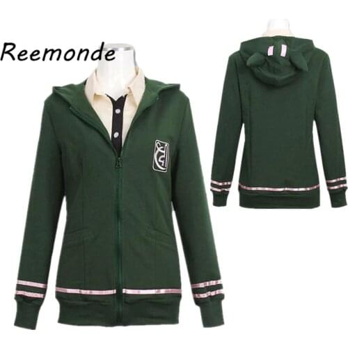 Super DanganRonpa 2 Nanami ChiaKi Cosplay Costumes Sweatshirts Hoodie Skirt Synthetic Hair Wigs Uniform Full Sets Girls Women