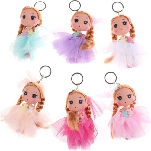 TOYZHIJIA Hot 1PCS Cute Doll Action Figure Toy Mini Dolls Toys Keychain Princess Dolls For Girls Anime Brinquedos Gift 12CM