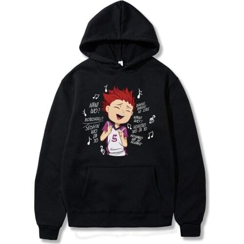 Funny Haikyuu Satori Tendou Hoodie Men Anime Manga Volleyball Long Sleeved Streetswear Hoodie