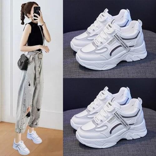 New Womens Casual Sneakers Fashion Platform Outdoor Comfortable Women Shoes Ladies Chunky Lace-up Vulcanized Shoes