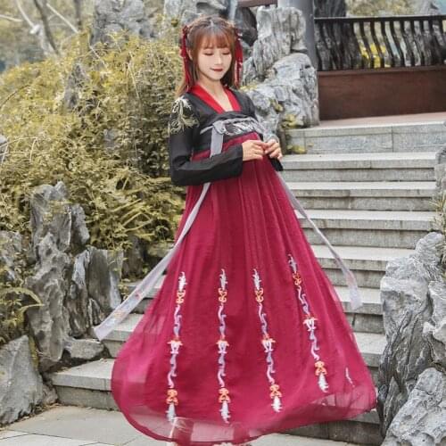 Hanfu female costume fairy Qiqi Hanfu spring and autumn clothes daily improvement Tang Gufeng fresh and elegant