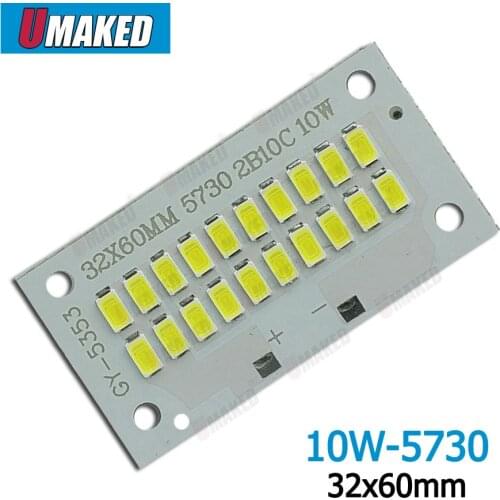 100% Full Power LED Floodlight PCB 10W SMD5730, 60x32mm led PCB board, Warm white/white lighting sourcefor led floodlight