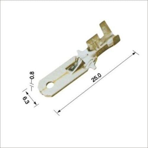 100PCS Terminals wire connector female cable connector male Plugs sockets Copper terminal H62Y2 DJ611-6.3A/B/C