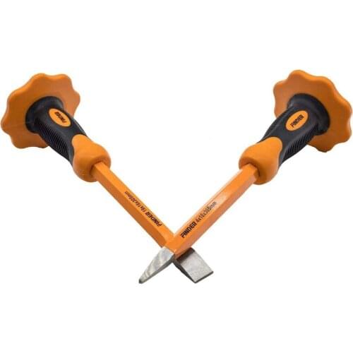 2 pcs 12-Inch Heavy Duty Chisels Set With Hand Protection Flat Head and Pointed Demolishing Concrete Breaker Chisels set