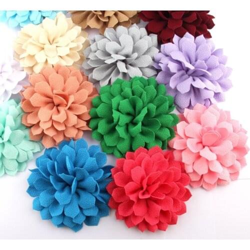 200PCS 10.5CM 4.2" New Petal Fabric Flowers For Hair Accessories Multi Layer Satin Flower For Hair Clips Headbands Bouquet