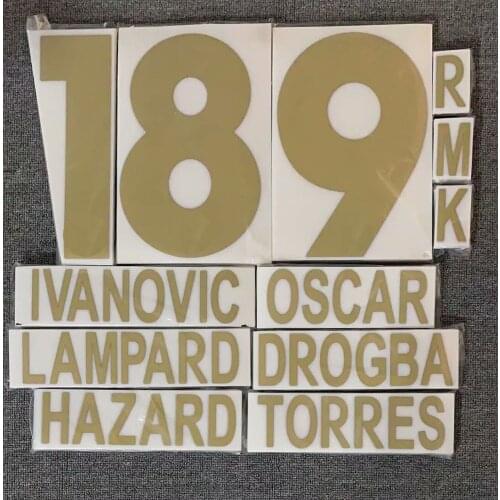 2012-2013 Retro Lampard Nameset Torres Hazard Drogba Oscar Ivanovic Printing Customize Any Name Number Patches for Clothing