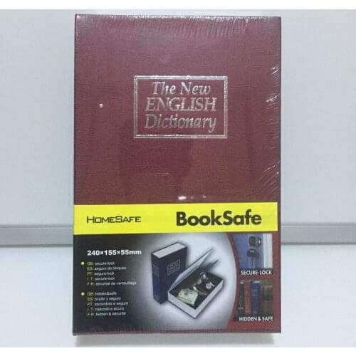 24CM*15.7CM*5.5CM English Dictionary Creative Metal Boxes Card Pin Money Mobile Phone BooksSafes Savings Bank