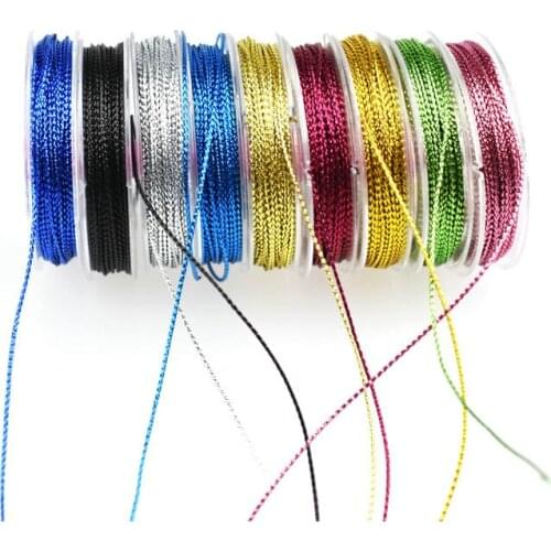 9 Pcs/lot 10m/Piece DIY Bag Candy Metallic Yarn / Gold and Silver Thread Sewing Embroidery Cross Stitch Silk Threads