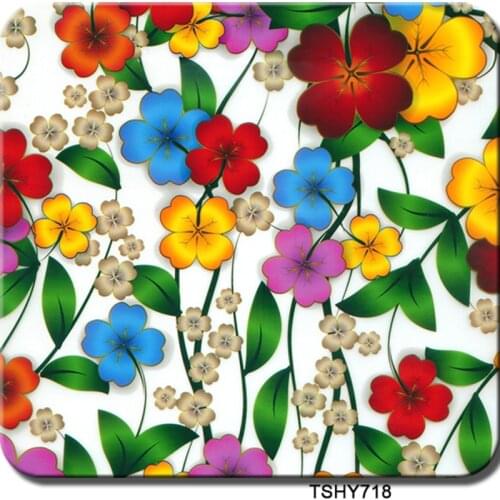 Free shipping 0.5mX2m flower water transfer printing hydrographics film CSHY718 film hydrographic
