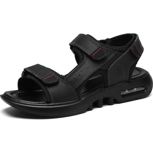 Big en safety slippers erkek mens for beach deportivas herren sandals sandalia cuero size transpirables roman ete 2020 de man