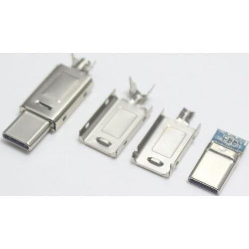 50set USBC Type-C OTG Type C Cable 5A Fast Charging Data DIY Plug For PC Samsung Note 9 S9 Xiaomi Mi8 POCOPHONE F1 Charger Cord