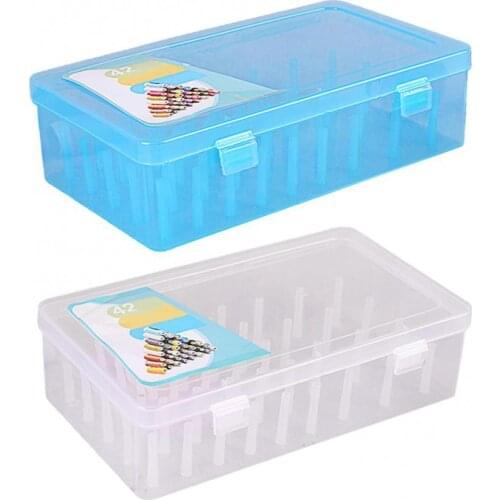 42 Axis Sewing Threads Storage Box Transparent Needle Wire Storage Household Organizer Containers Supplies