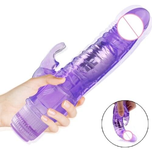 Crystal Strong G Spot Vibrator Big Dildos Pussy Clit Stimulation Vagina Massager Female Masturbation Erotic Sex Toys for Women